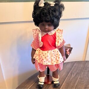 Dolls by Biggi‎ from Walterhausen Germany African American Doll Red White Dress